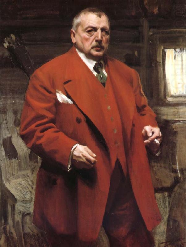 Anders Zorn Self-portrait in red china oil painting image